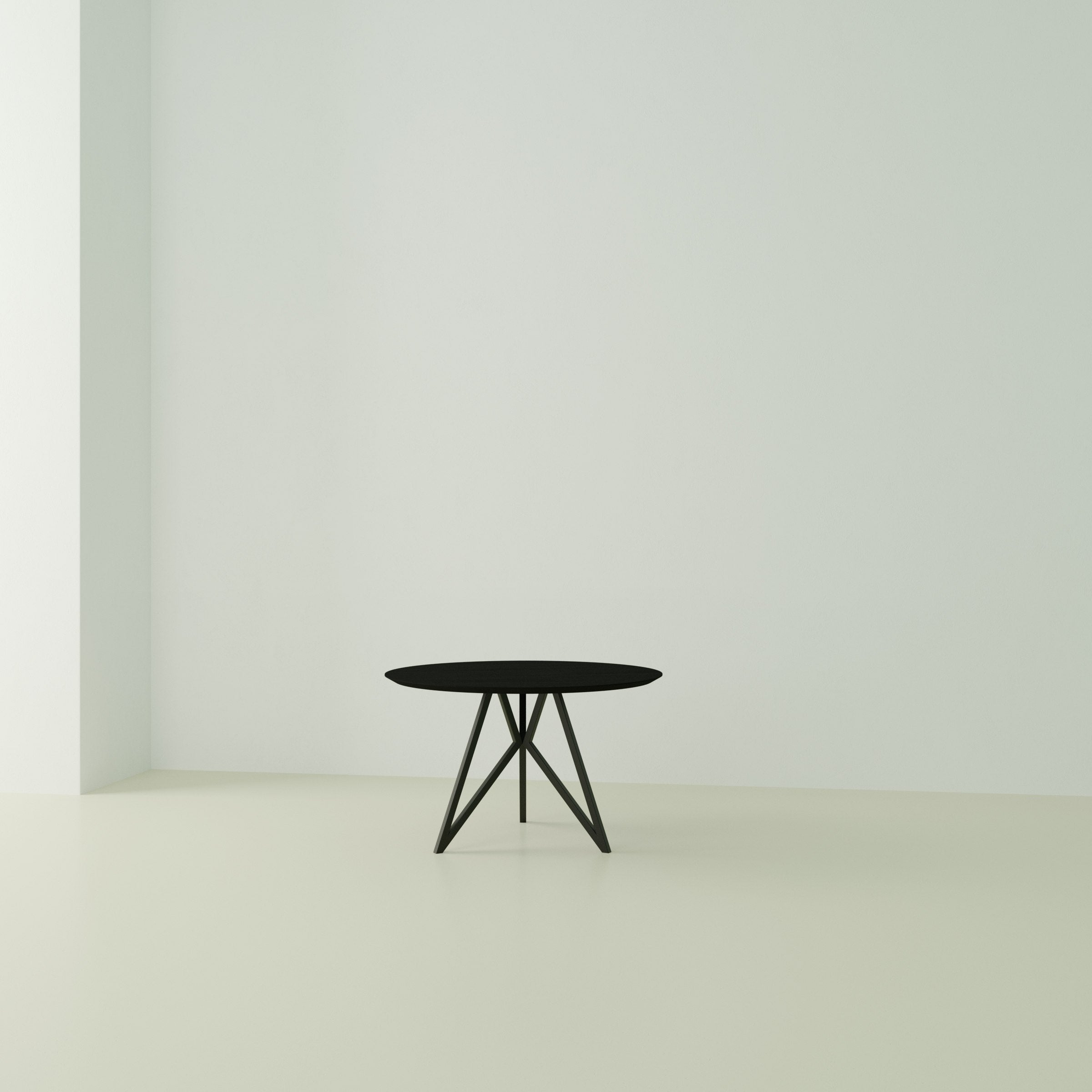 Studio Henk Butterfly tafel rond verjongd - zwart onderstel - alle formaten - Oosterlinck