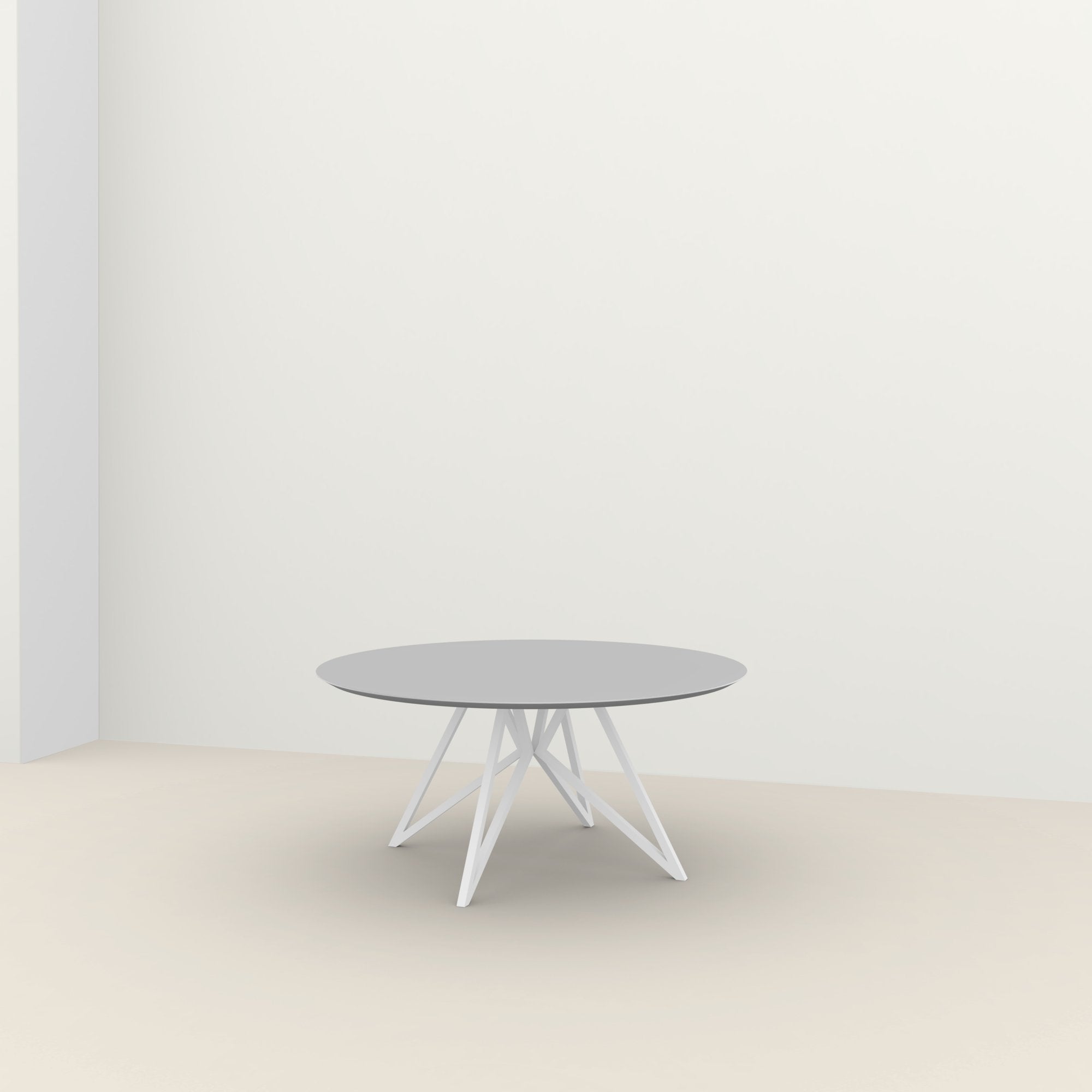 Studio Henk Butterfly ronde tafel HPL verjongd - wit onderstel - alle formaten - Oosterlinck