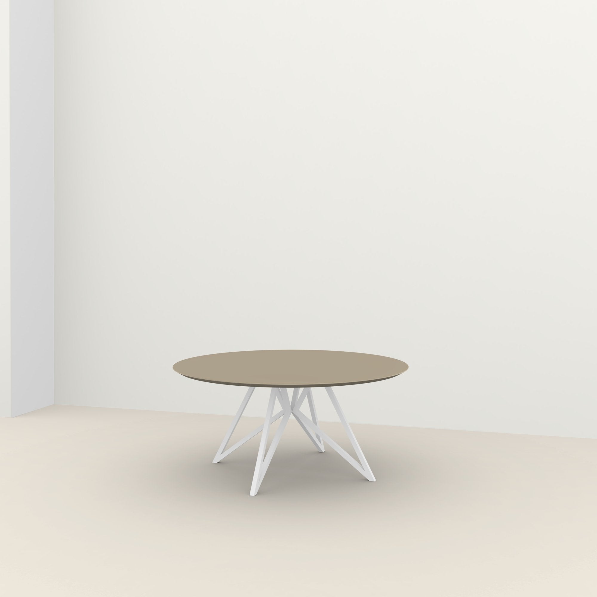 Studio Henk Butterfly ronde tafel HPL verjongd - wit onderstel - alle formaten - Oosterlinck