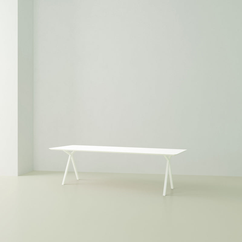Studio Henk Slim-X tafel HPL verjongd - wit onderstel - alle formaten - Oosterlinck