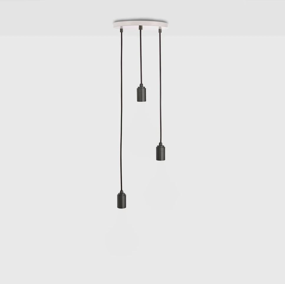 TALA Triple Graphite Pendant + white canopy -40% korting - Oosterlinck