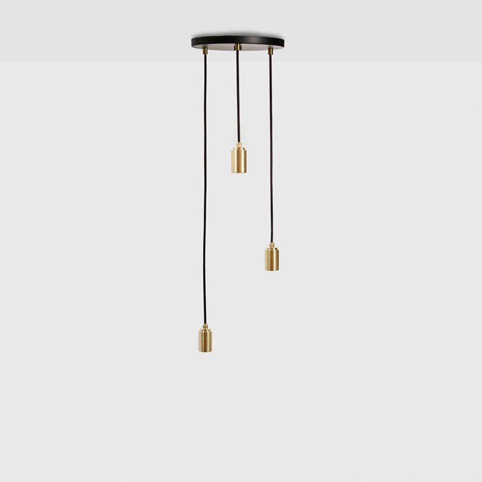 TALA Triple Pendant Brass + Black Canopy -40% korting - Oosterlinck