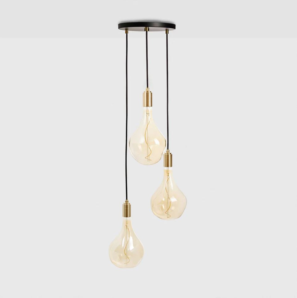 TALA Triple Pendant Brass + Black Canopy -40% korting - Oosterlinck