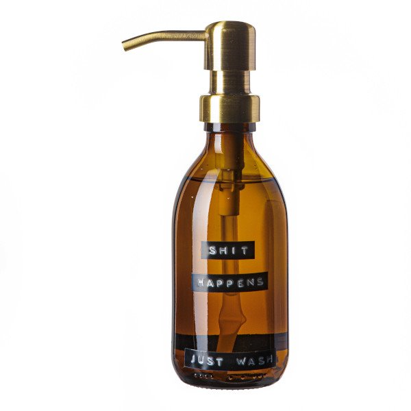 Wellmark Zeeppomp bruin glas - 250ml handzeep - Oosterlinck